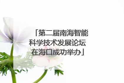 第二届南海智能科学技术发展论坛在海口成功举办